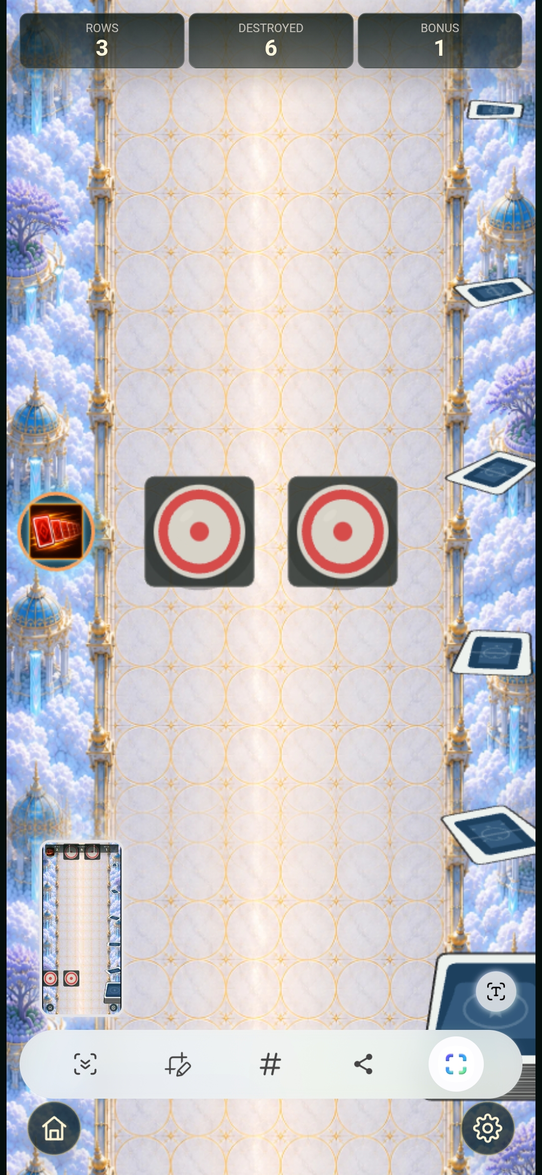 Card Flick ice-themed level